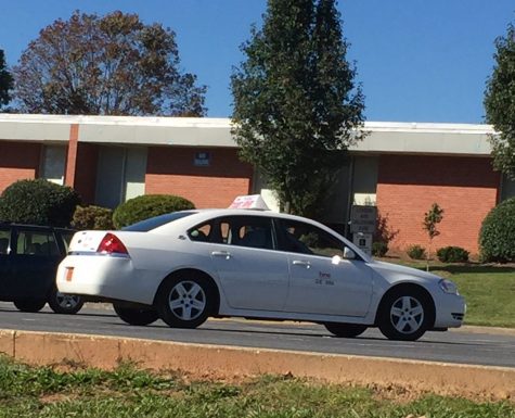 For many East Meck students, the steering wheel of this drivers ed car is the first one they will ever touch.
