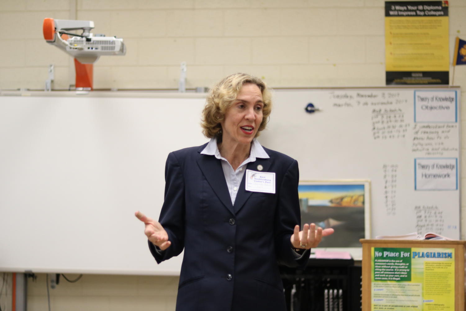 Charlotte Mayor Jennifer Roberts speaks to student journalists on 'The Eagle' staff during an exclusive interview on Nov. 7.