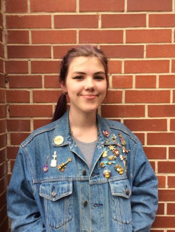 Sophomore Ellisa Fisher poses with her jean jacket.