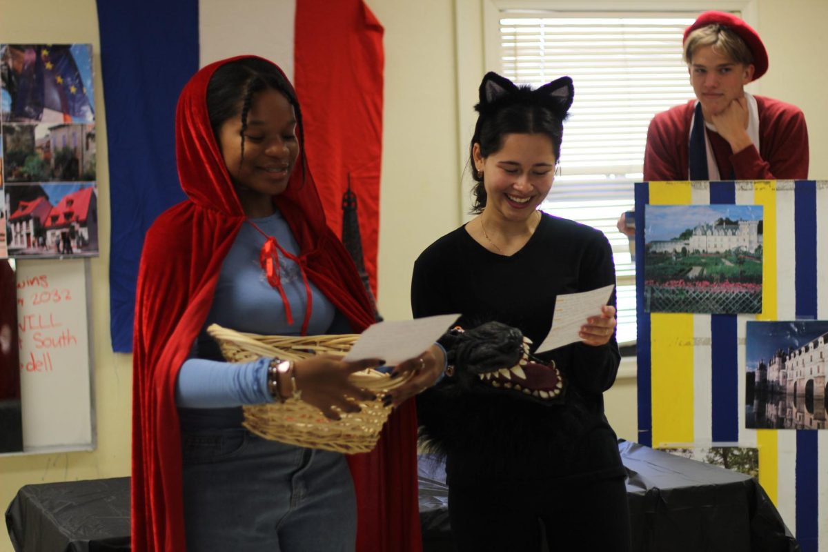 French SL l students perform their retelling of Little Red Riding Hood