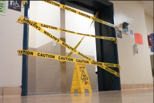 The 300 bathroom was closed for a week as punishment for being gross.